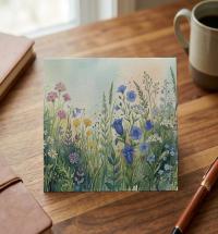 Flowers - Original Art Card - Single Card or Bulk 10 Pack of Gift Cards