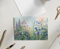 Flowers - Original Art Card - Single Card or Bulk 10 Pack of Gift Cards
