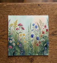 Flowers - Original Art Card - Single Card or Bulk 10 Pack of Gift Cards