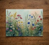 Flowers - Original Art Card - Single Card or Bulk 10 Pack of Gift Cards