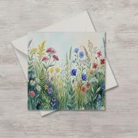 Flowers - Original Art Card - Single Card or Bulk 10 Pack of Gift Cards
