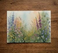 Flowers - Original Art Card - Single Card or Bulk 10 Pack of Gift Cards