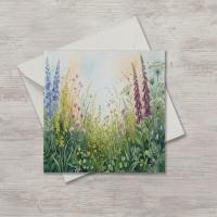 Flowers - Original Art Card - Single Card or Bulk 10 Pack of Gift Cards