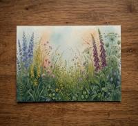 Flowers - Original Art Card - Single Card or Bulk 10 Pack of Gift Cards