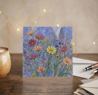 Flowers - Original Art Card - Single Card or Bulk 10 Pack of Gift Cards