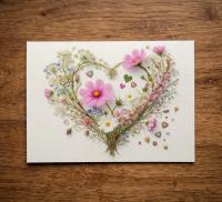 Flowers - Original Art Card - Single Card or Bulk 10 Pack of Gift Cards