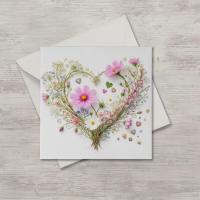 Flowers - Original Art Card - Single Card or Bulk 10 Pack of Gift Cards