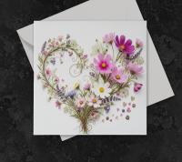 Flowers - Original Art Card - Single Card or Bulk 10 Pack of Gift Cards