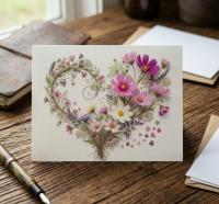 Flowers - Original Art Card - Single Card or Bulk 10 Pack of Gift Cards