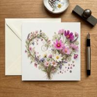 Flowers - Original Art Card - Single Card or Bulk 10 Pack of Gift Cards