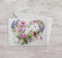 Flowers - Original Art Card - Single Card or Bulk 10 Pack of Gift Cards
