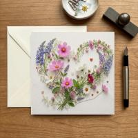 Flowers - Original Art Card - Single Card or Bulk 10 Pack of Gift Cards