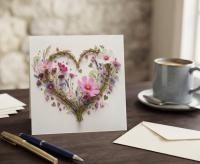 Flowers - Original Art Card - Single Card or Bulk 10 Pack of Gift Cards