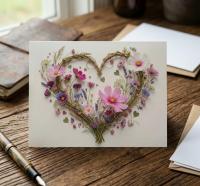 Flowers - Original Art Card - Single Card or Bulk 10 Pack of Gift Cards