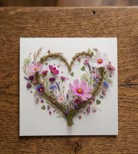 Flowers - Original Art Card - Single Card or Bulk 10 Pack of Gift Cards
