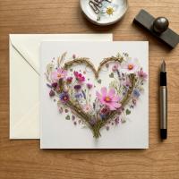 Flowers - Original Art Card - Single Card or Bulk 10 Pack of Gift Cards