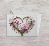Flowers - Original Art Card - Single Card or Bulk 10 Pack of Gift Cards