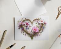 Flowers - Original Art Card - Single Card or Bulk 10 Pack of Gift Cards