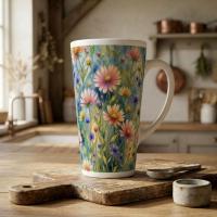 Latte 17oz Ceramic Mug - Coffee or Tea Cup, Extra Tall