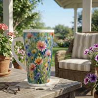 Latte 17oz Ceramic Mug - Coffee or Tea Cup, Extra Tall