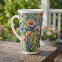 Latte 17oz Ceramic Mug - Coffee or Tea Cup, Extra Tall