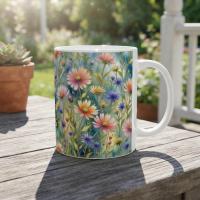 Floral Cups -  Large and Small Ceramic Mugs