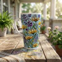 Latte 17oz Ceramic Mug - Coffee or Tea Cup, Extra Tall