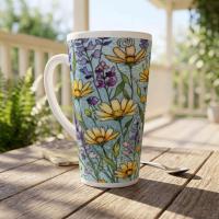 Latte 17oz Ceramic Mug - Coffee or Tea Cup, Extra Tall