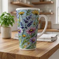 Latte 17oz Ceramic Mug - Coffee or Tea Cup, Extra Tall