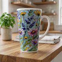 Latte 17oz Ceramic Mug - Coffee or Tea Cup, Extra Tall