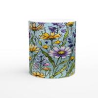 Floral Cups -  Large and Small Ceramic Mugs