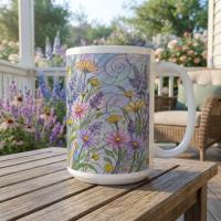 Floral Cups -  Large and Small Ceramic Mugs