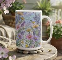 Floral Cups -  Large and Small Ceramic Mugs
