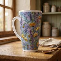 Latte 17oz Ceramic Mug - Coffee or Tea Cup, Extra Tall