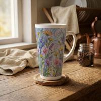 Latte 17oz Ceramic Mug - Coffee or Tea Cup, Extra Tall