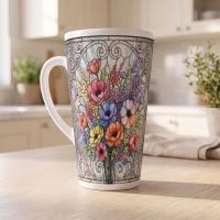 Latte 17oz Ceramic Mug - Coffee or Tea Cup, Extra Tall