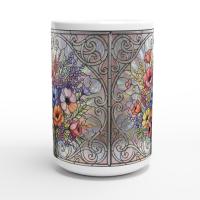 Floral Cups -  Large and Small Ceramic Mugs