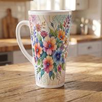 Latte 17oz Ceramic Mug - Coffee or Tea Cup, Extra Tall