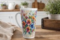 Latte 17oz Ceramic Mug - Coffee or Tea Cup, Extra Tall