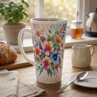 Latte 17oz Ceramic Mug - Coffee or Tea Cup, Extra Tall