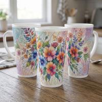 Latte 17oz Ceramic Mug - Coffee or Tea Cup, Extra Tall