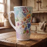 Latte 17oz Ceramic Mug - Coffee or Tea Cup, Extra Tall
