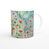 Floral Cups -  Large and Small Ceramic Mugs