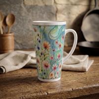 Latte 17oz Ceramic Mug - Coffee or Tea Cup, Extra Tall