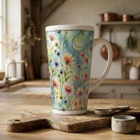 Latte 17oz Ceramic Mug - Coffee or Tea Cup, Extra Tall