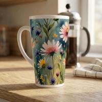 Latte 17oz Ceramic Mug - Coffee or Tea Cup, Extra Tall
