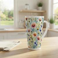 Latte 17oz Ceramic Mug - Coffee or Tea Cup, Extra Tall