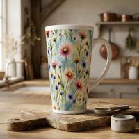Latte 17oz Ceramic Mug - Coffee or Tea Cup, Extra Tall