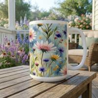 Floral Cups -  Large and Small Ceramic Mugs
