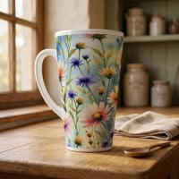 Latte 17oz Ceramic Mug - Coffee or Tea Cup, Extra Tall